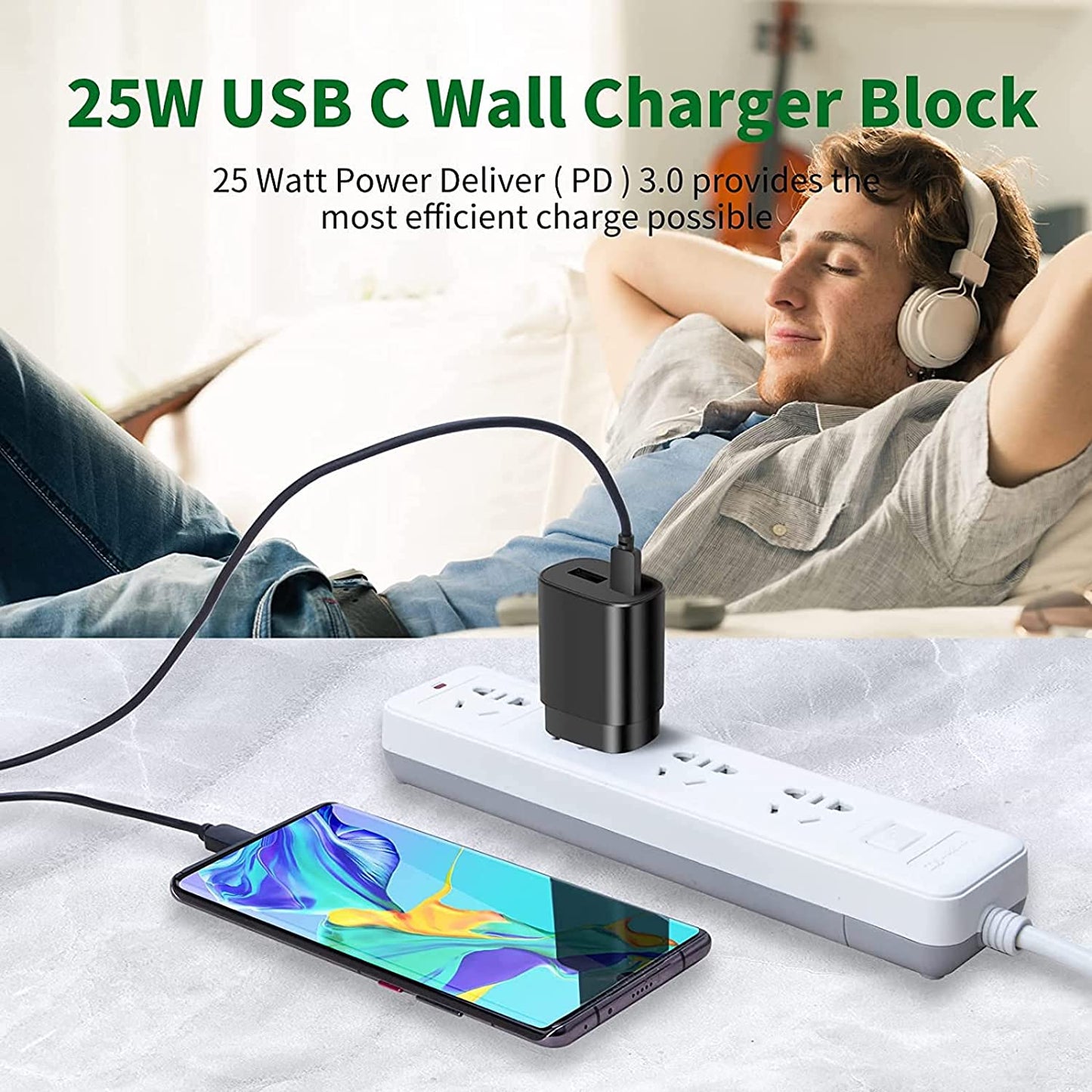 Type C Charger,25W Super Fast Charger Dual Port USB C Wall Charger, Quick Charging Block Compatible with Samsung Galaxy S22/S22 Plus/S20/S21 Ultra Plus,Note 20/Note 10 Plus, Pixel 6 Pro/S8/S9  Shenzhen Hua Nantong Electronic Technology Co., Ltd   