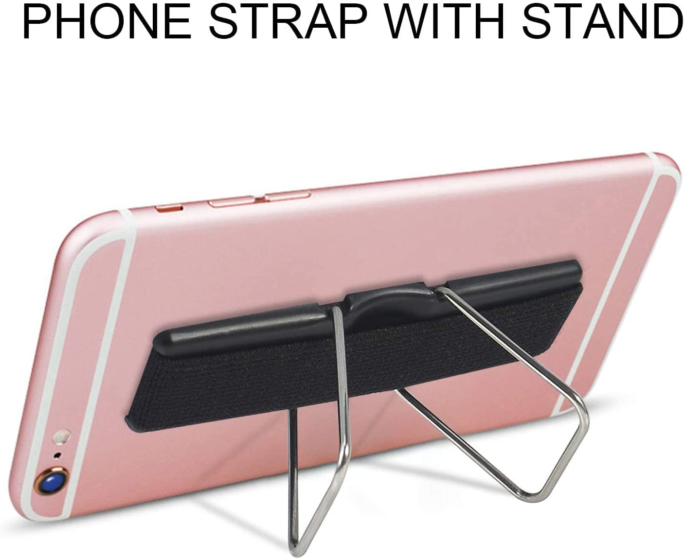 Phone Strap, CISID 4 Pcs Phone Finger Holder Back of Phone Grip with Stand Suitable for Iphone Samsung and Most Smartphones(Black Black Silver Rose Gold 4PCS)  GZ LW Shanshui PIJU   