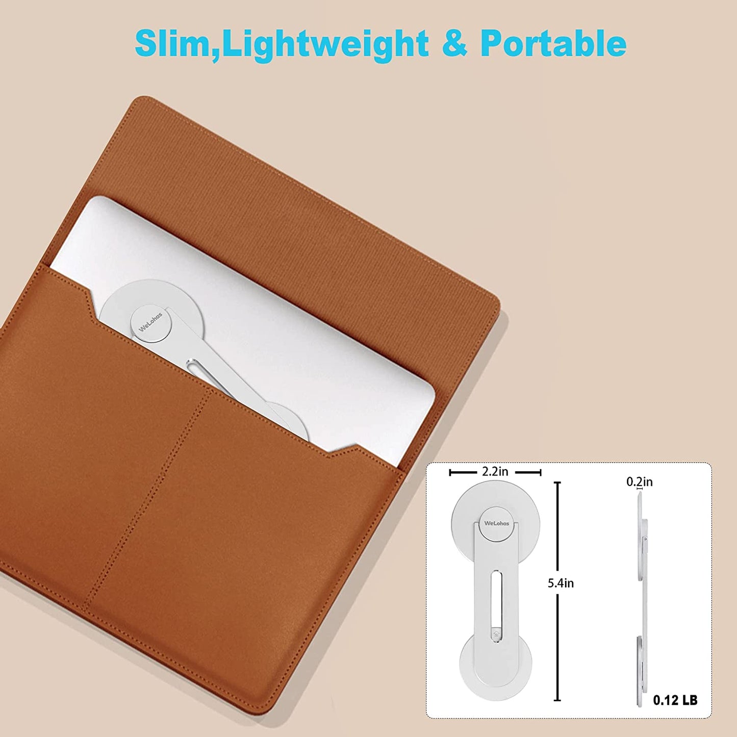 Welohas Magnetic Phone Holder for Laptop,Continuity Camera Mount for Ios 16/Macos 13 Ventura,Suitable for Imac,Desktop Computer,Tesla Model 3/X/Y/S & Iphone 14/13/12,Adjustable Laptop Phone Holder  WeLohas   