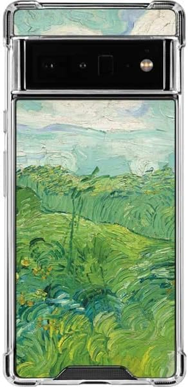 Skinit Clear Phone Case for Google Pixel 6 Pro - Originally Designed Green Wheat Fields by Vincent Van Gogh Design  Skinit   