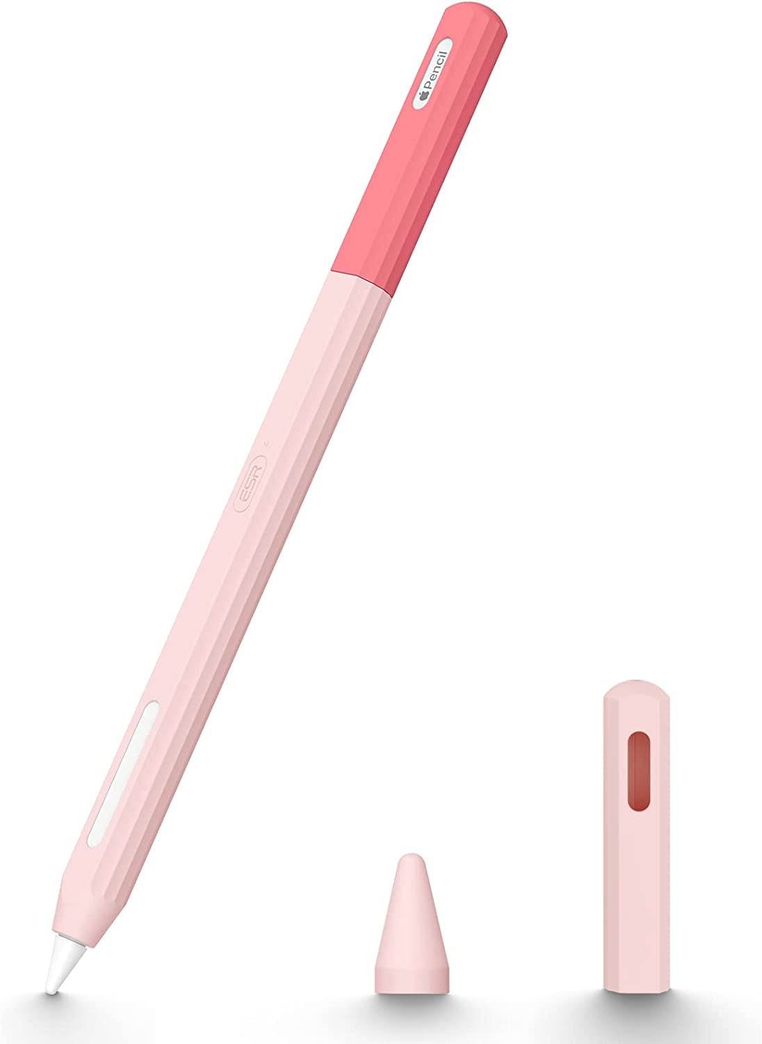 ESR Apple Pencil Case Compatible with Apple Pencil 2Nd Generation, Durable Silicone Sleeve, Compatible with Magnetic Charging, Ultra Lightweight Apple Pencil Cover, Black  Electronic Silk Road Corp Pink  