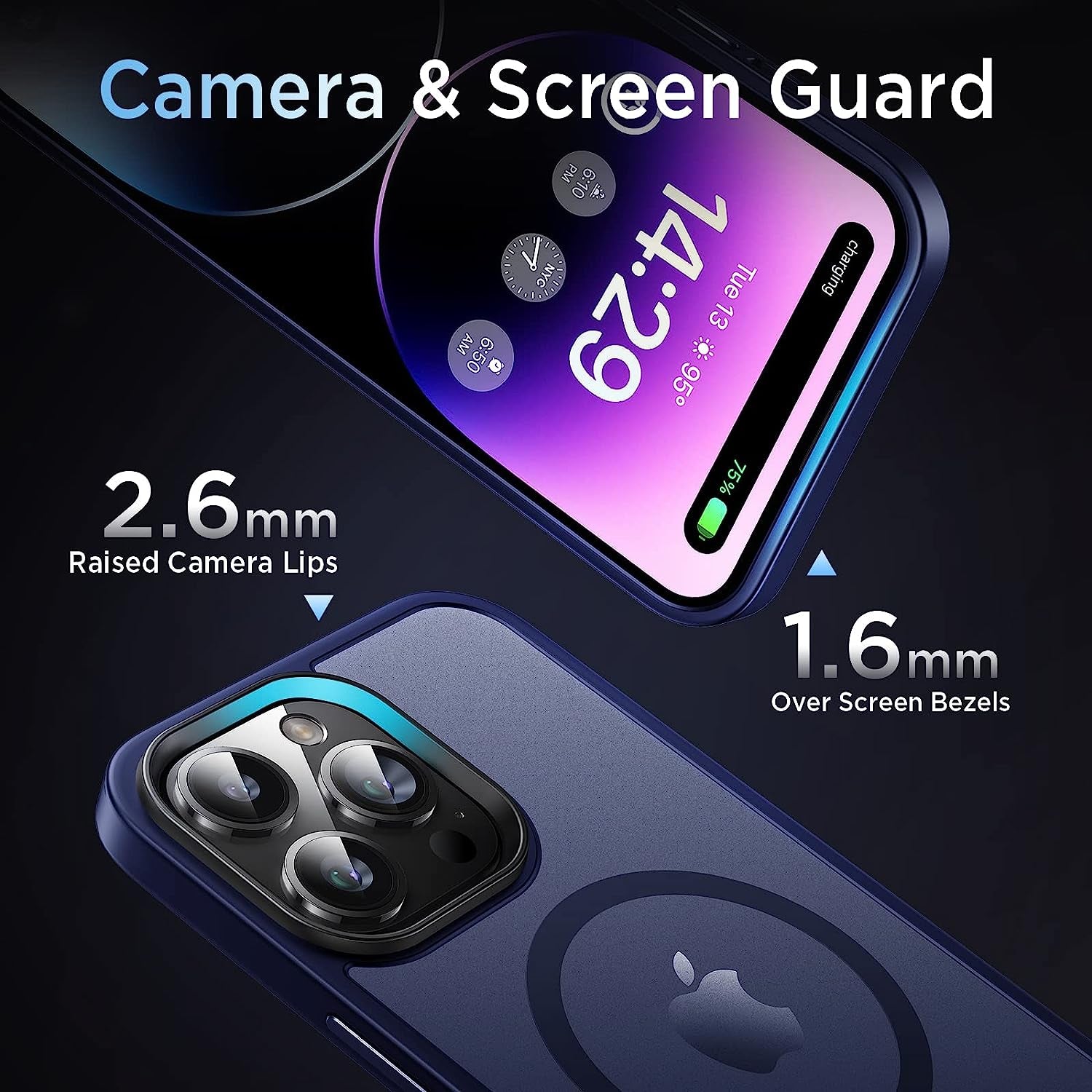 Degeca Strong Magnetic for Iphone 14 Pro Max Case [Compatible with Magsafe] [Military Grade Drop Tested] Slim Non Yellowing Shockproof Phone Cover for Iphone 14 Pro Max 6.7 Inch, Blue  degeca   