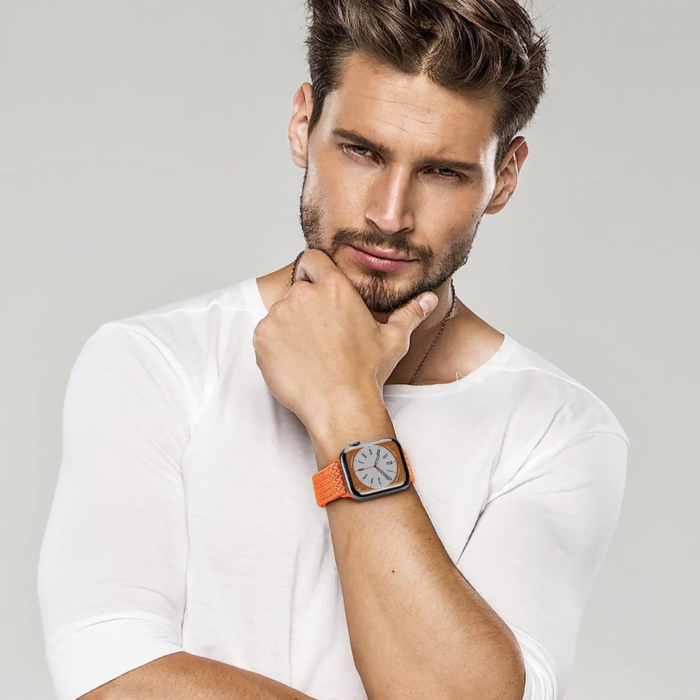 Braided Solo Loop Bands 5-Pack Compatible with Apple Watch Band 38Mm 40Mm 41Mm 42Mm 44Mm 45Mm 49Mm Women Men, Adjustable Stretchy Elastic Strap for Iwatch Series Ultra SE 8 7 6 5 4 3 2 1  Viccoky   