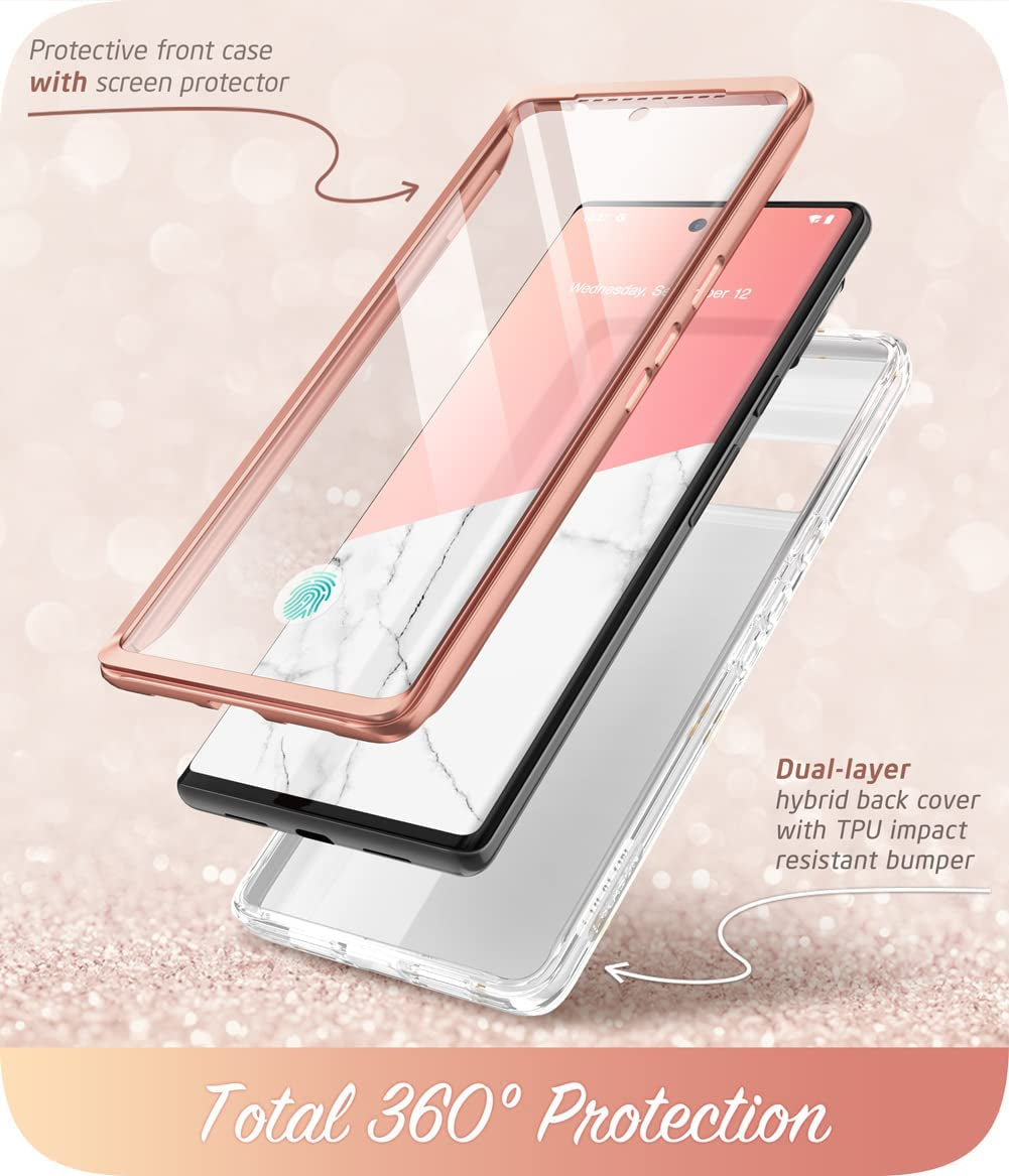 I-Blason Cosmo Protective Case for 6.7-Inch Google Pixel 6 Pro (2021), Marble Pink  i-Blason LLC   