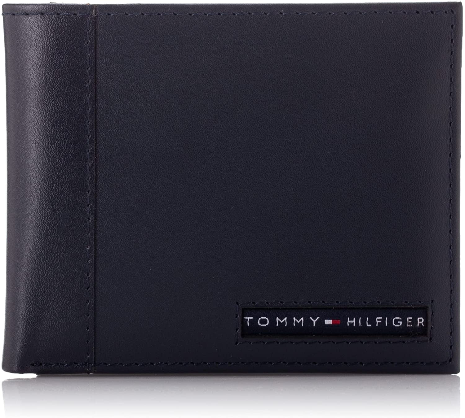 Tommy Hilfiger Men'S Genuine Leather Passcase Wallet with Multiple Card Slots  Tommy Hilfiger Men's Accessories Navy Cambridge One Size 