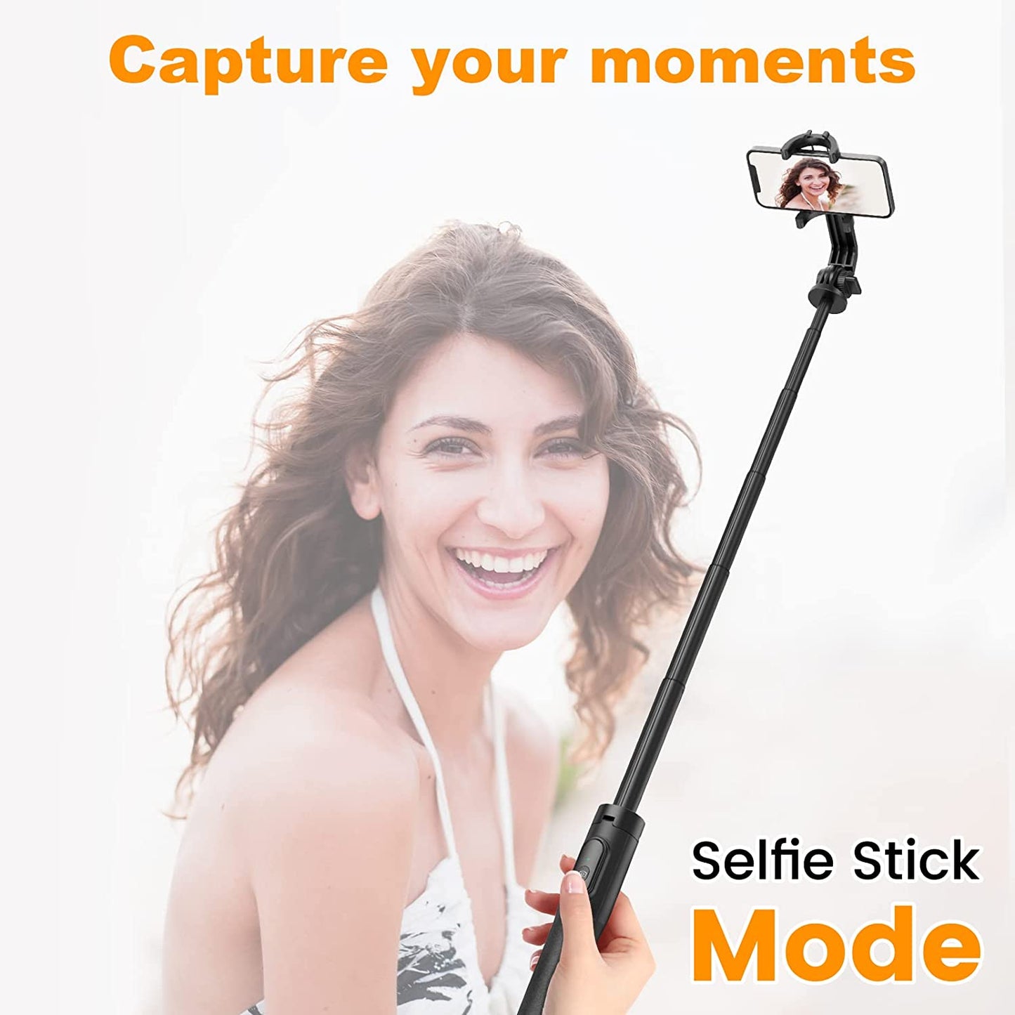 64" Selfie Stick Tripod with Remote for Cell Phone 4"-7",Portable Phone Tripod Stand Compatible with Iphone Android Lightweight Expandable for Travel Selfies Video Recording Vlog(Black)  Gahenwo   