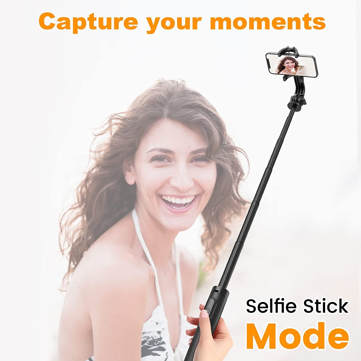 64" Selfie Stick Tripod with Remote for Cell Phone 4"-7",Portable Phone Tripod Stand Compatible with Iphone Android Lightweight Expandable for Travel Selfies Video Recording Vlog(Black)  Gahenwo   