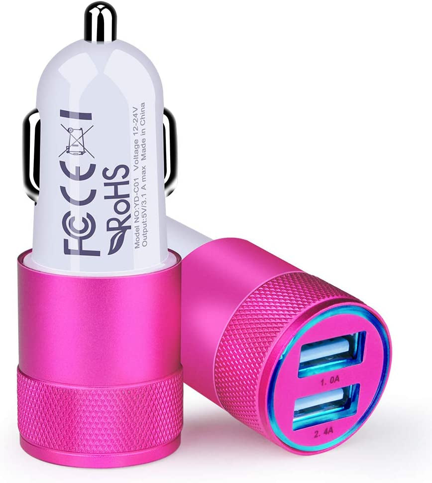 Car Charger, [2Pack/3.4A] Fast Charge Dual Port USB Cargador Carro Lighter Adapter for Iphone 14 13 12 11 Pro Max X XR XS 8 plus 6S, Ipad, Samsung Galaxy S22 S21 S10 plus S7 J7 S10E S9 Note 8, LG, GPS  Shenzhen Chuangqingchun Technology co. ltd Pin  