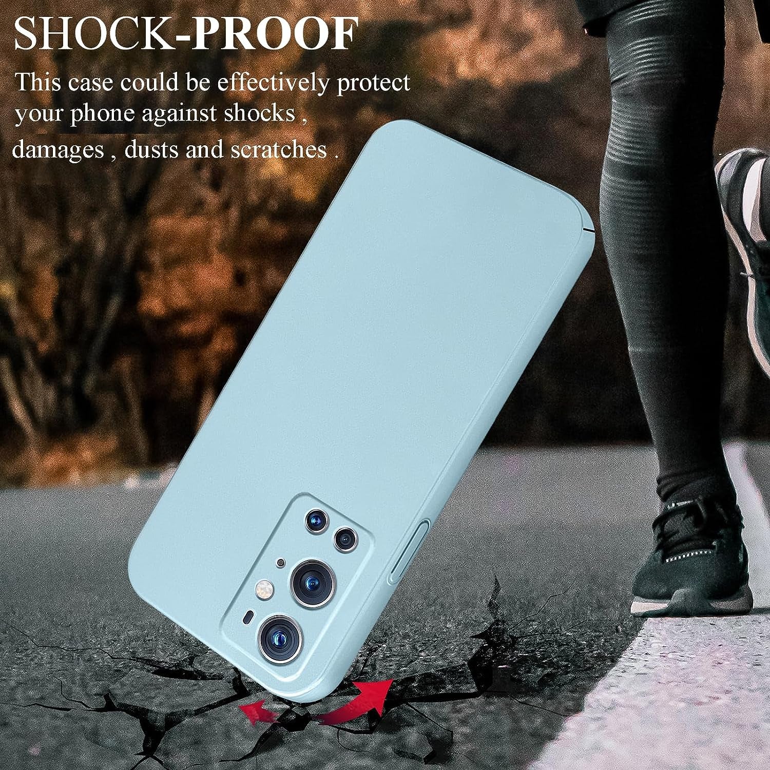 Yarxiawin for Oneplus 9 Pro Case Shockproof Pink, Oneplus 9 Pro Phone Case Thin Hard PC Protective Case Anti-Fingerprint Cover with Ultimate Delicate Touch Feeling (Blue)  Yarxiawin   