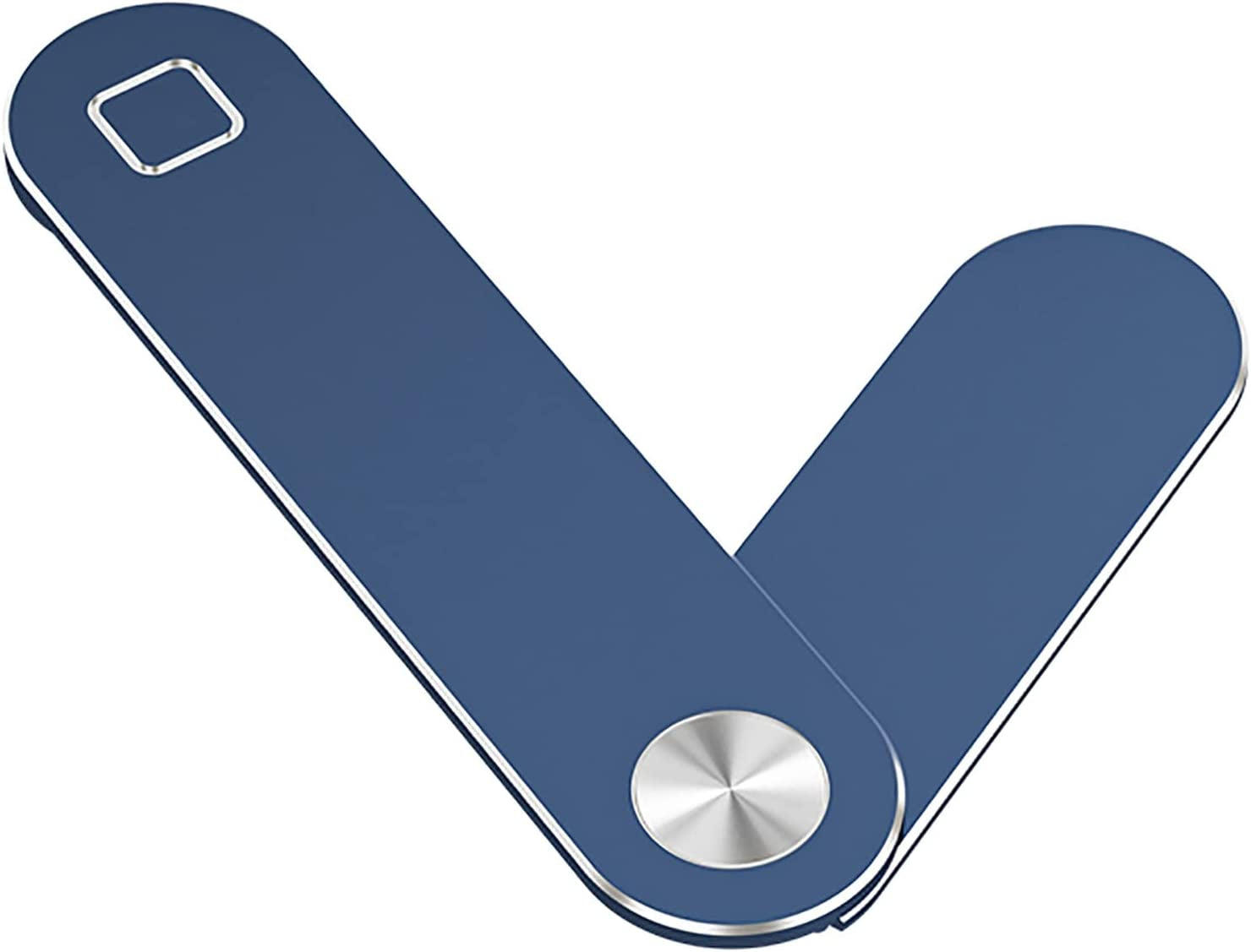 SALEX Laptop Phone Holder. Blue Magnetic Mobile Phone Adjustable Notebook Bracket with Side Mount Clip. Slim Foldable Office Computer Monitor Smartphone Stand. Swivel Magnet Universal Screen Cradle.  SALEX   