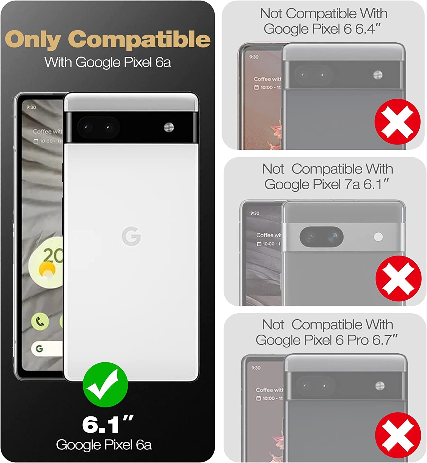 Dexnor Full Body Case for Google Pixel 6A, [Built in Screen Protector and Kickstand] Heavy Duty Military Grade Protection Shockproof Protective Cover for Google Pixel 6A (Military Green)  Dexnor   