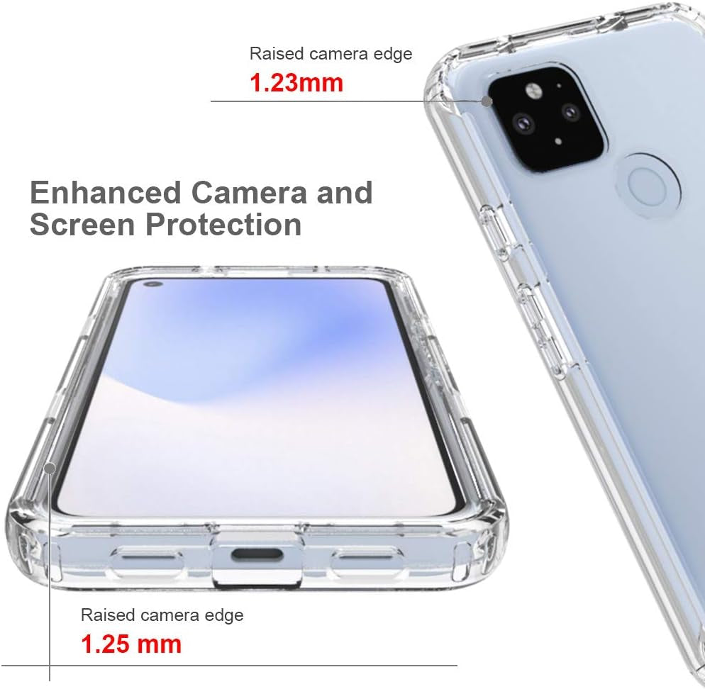 Google Pixel 4A 5G Case [For 5G Version ONLY], Onyxii Full-Body Rugged Ultra Transparency Hybrid Protective Case with Built-In Screen Protector for Google Pixel 4A 5G (Yellow)  Onyxii Case   