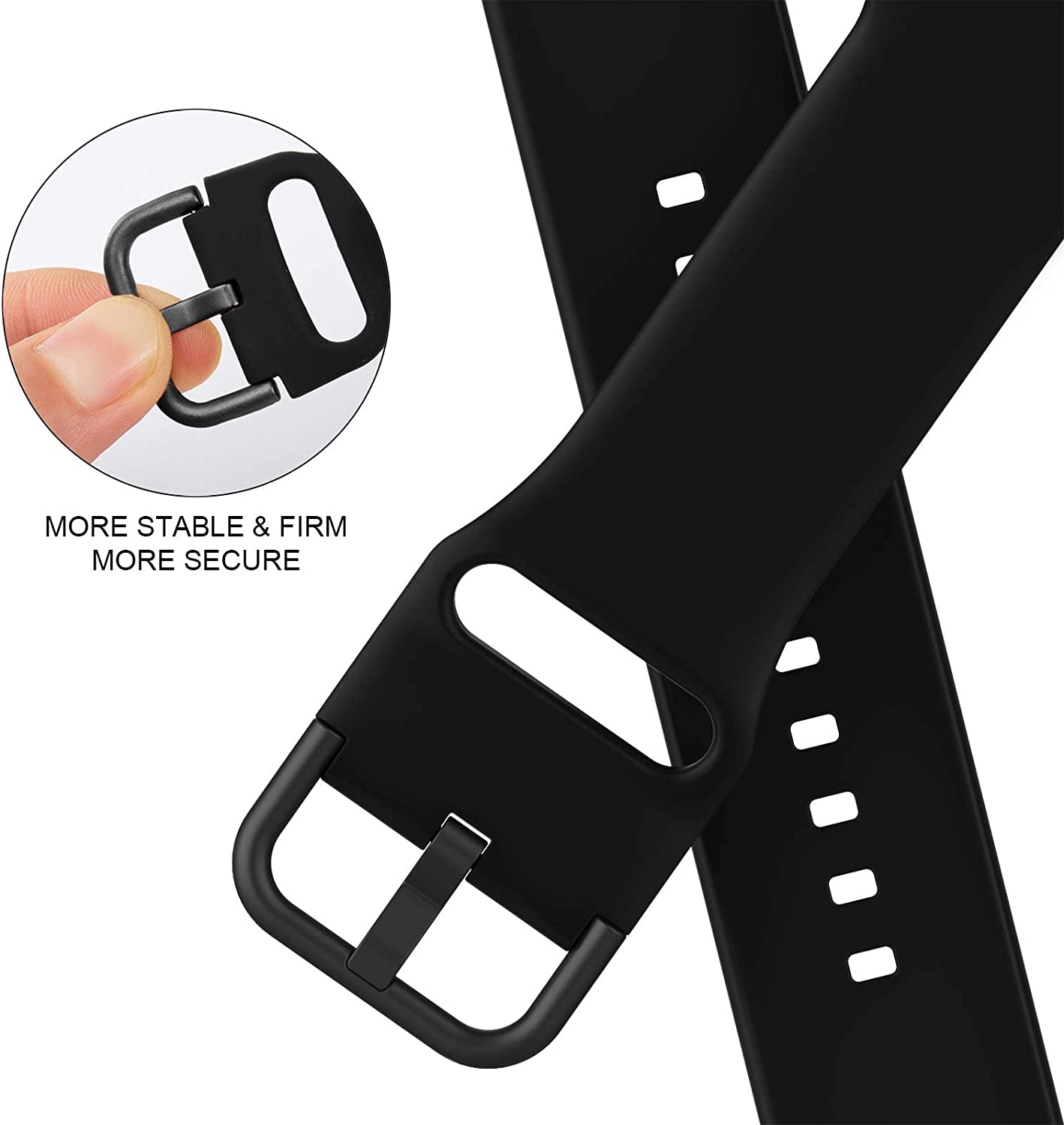 Sport Band Compatible with Apple Watch Bands 49Mm 45Mm 44Mm 42Mm 41Mm 40Mm 38Mm, Soft Silicone Wristbands Replacement Strap with Classic Clasp for Iwatch Series SE 8 7 6 5 4 3 2 1 Ultra for Women Men  Recoppa   