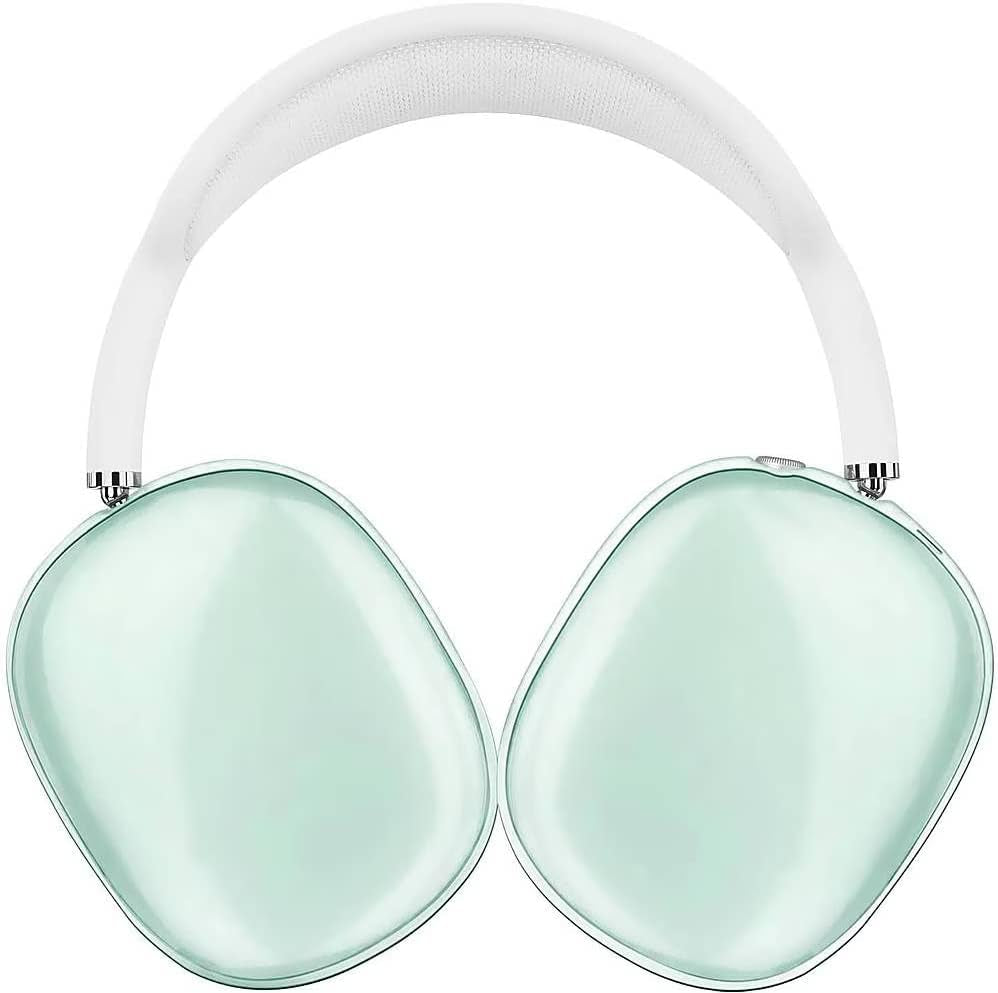 Saharacase Hybrid Flex Cover Case for Apple Airpods Max [Rugged] Headphone Protection Antislip Grip Slim (Transparent Sparkle)  ZERODAMAGE SAHARA CASE Transparent Green  