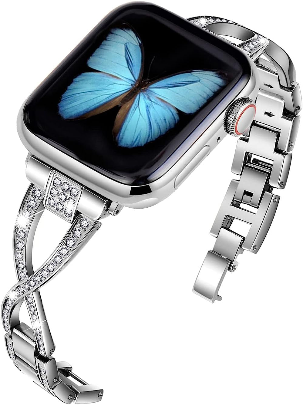 Jfdragon for Apple Watch Band 38Mm 40Mm 41Mm 42Mm 44Mm 45Mm 49Mm Ultra Women Series 8 7 6 5 4 3 2 1 SE Bling Metal Bracelet Iwatch Bands  JFdragon   