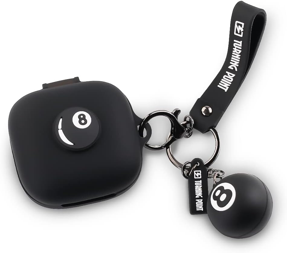 Fit Designed for Beats Fit Pro 2021 New Earbuds, Suublg Beats Fit Pro Cartoon Silicone Headphones Charging Case Cover with Cute Doll Keychain Full Body Anti-Lost Lanyard Protection  Suublg Black8  