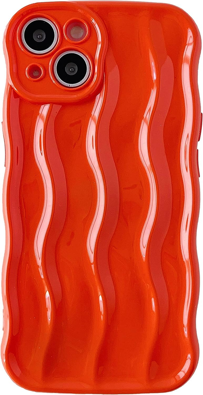 Caseative Water Ripple Pattern Curly Wave Frame Soft Compatible with Iphone Case (Green,Iphone 14 Pro)  Caseative Lred Iphone 14 