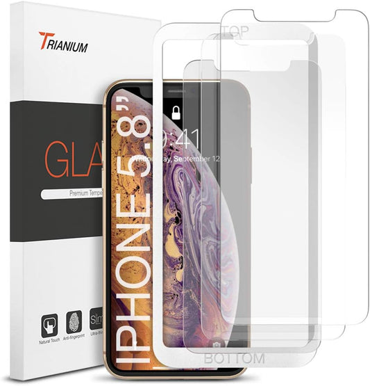 Trianium Tempered Glass Screen Protector Designed for Apple Iphone 11 Pro/Iphone Xs/Iphone X 5.8-Inch, 3 Pack HD Clarity 0.25Mm Film [Alignment Case Tool Included]  Trianium   