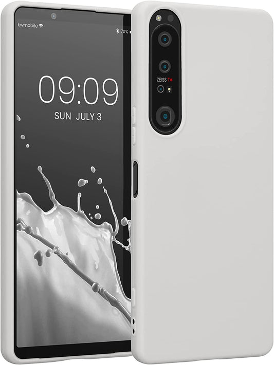 Kwmobile Case Compatible with Sony Xperia 1 IV Case - Soft Slim Protective TPU Silicone Cover - White Matte  KW-Commerce   