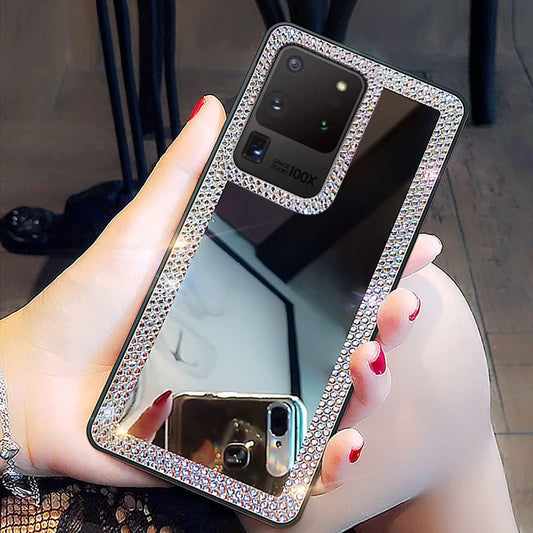 Cavdycidy Samsung Galaxy S20 Ultra Mirror Case for Women with Diamond,Bling Mirror Phone Case That Can Be Used for Outdoor Makeup for Girl Who Love Beauty  Cavdycidy   