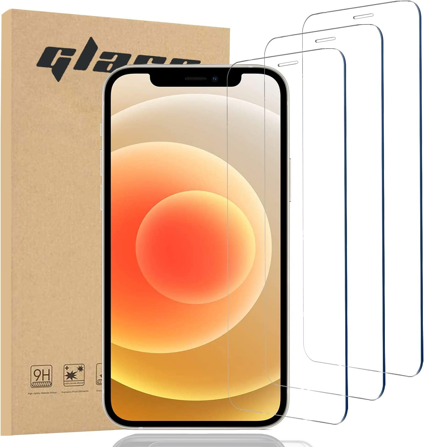 AVOAR 3 Pack Screen Protector for Iphone 11 / Iphone XR, for Iphone 11 Screen Protector, 6.1 Inch HD Clear Tempered Glass Full Screen Case Friendly, Anti-Scratch, Bubble Free, Case-Friendly  AVOAR iPhone 12/12 Pro 6.1''  