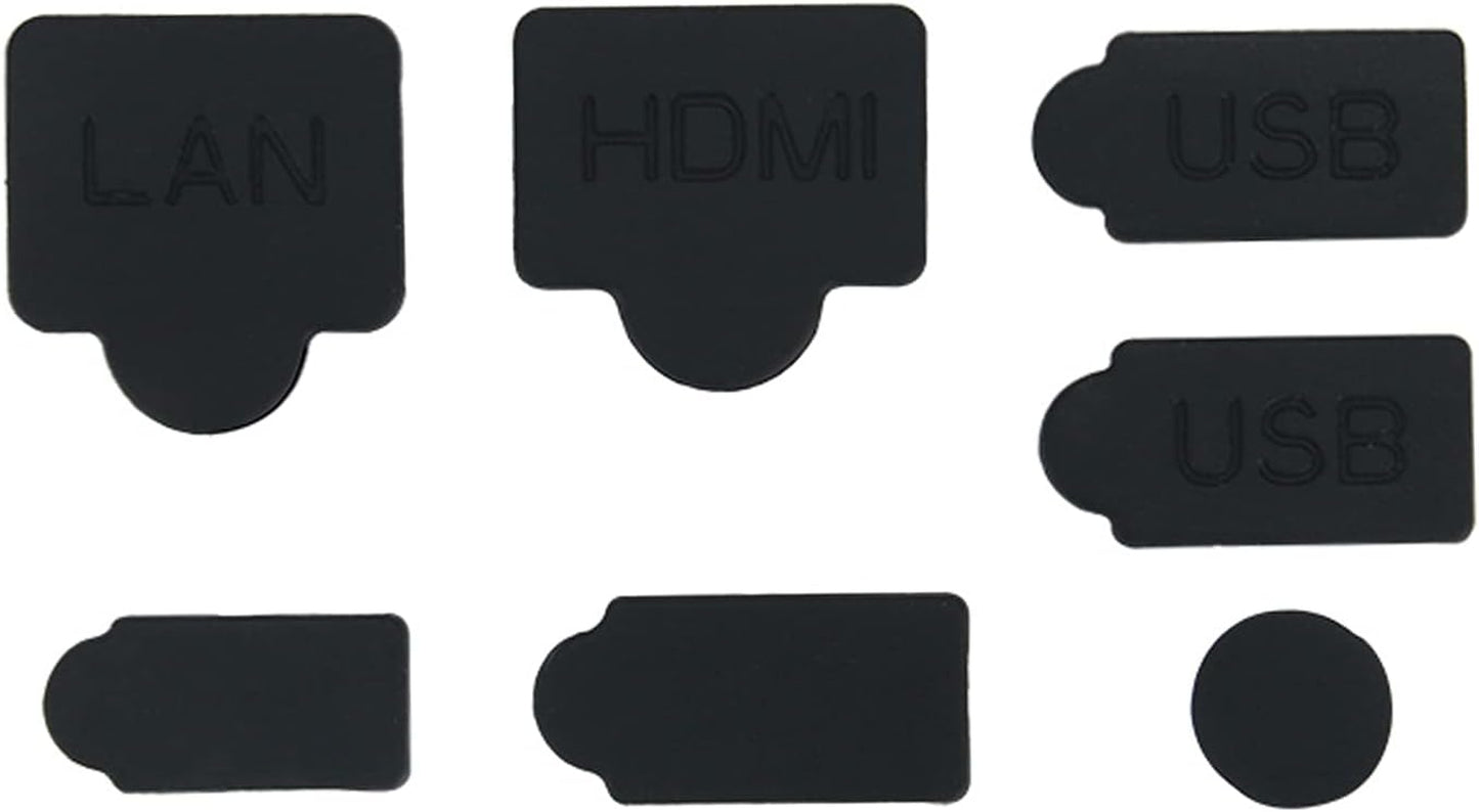 7 in 1 Silicone Dust Plugs Cover LAN HDMI Type-C USB Dock Anti-Dust Cover Dustproof Plug for PS5 Game Console Accessories Dust Plug Cover  Ambertown   