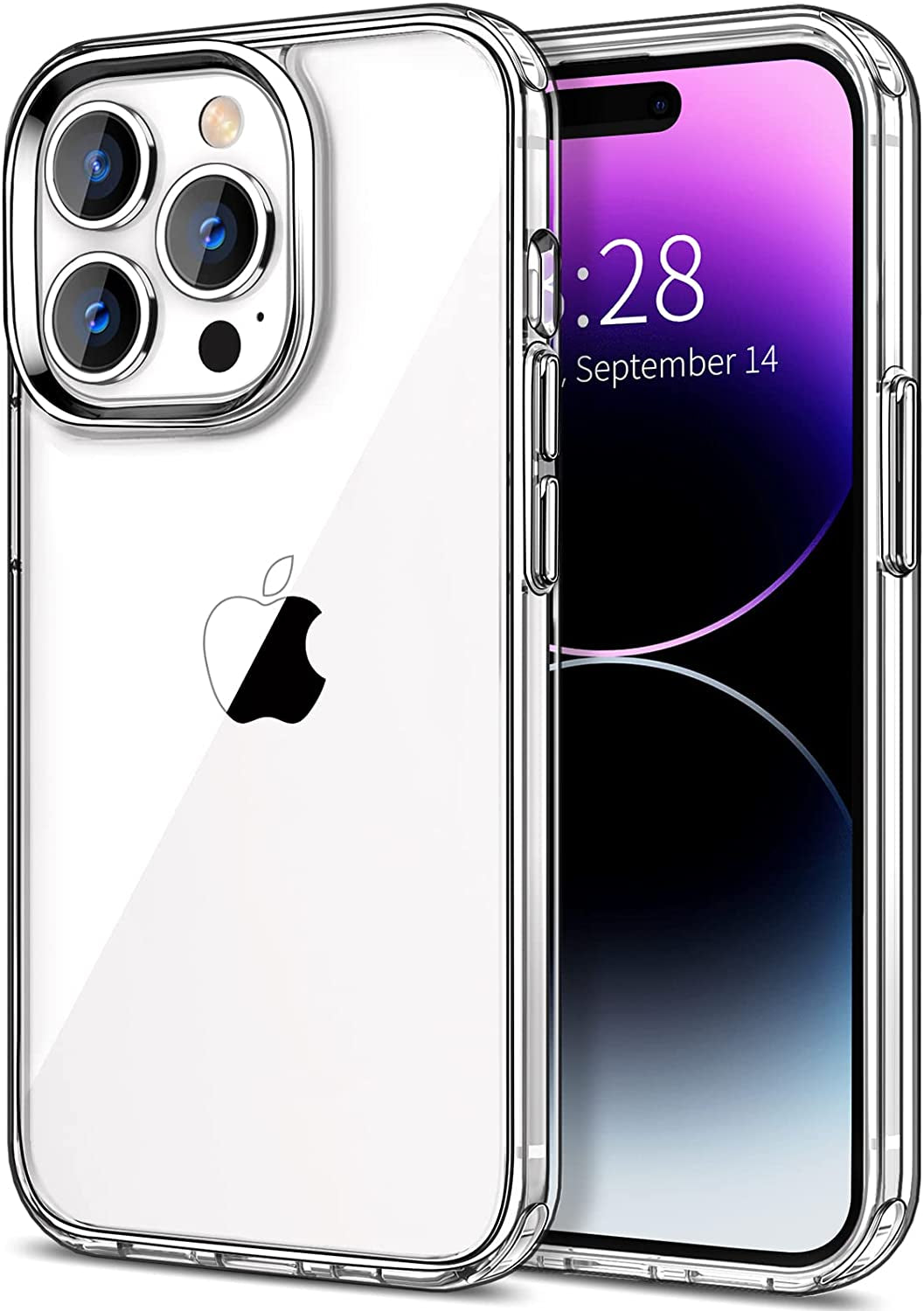 Hython Case for Iphone 14 Pro Max Case Glitter, Cute Sparkly Clear Glitter Shiny Bling Sparkle Cover, Anti-Scratch Soft TPU Slim Fit Shockproof Protective Phone Cases for Women Girls, Black Glitter  Hython Clear  