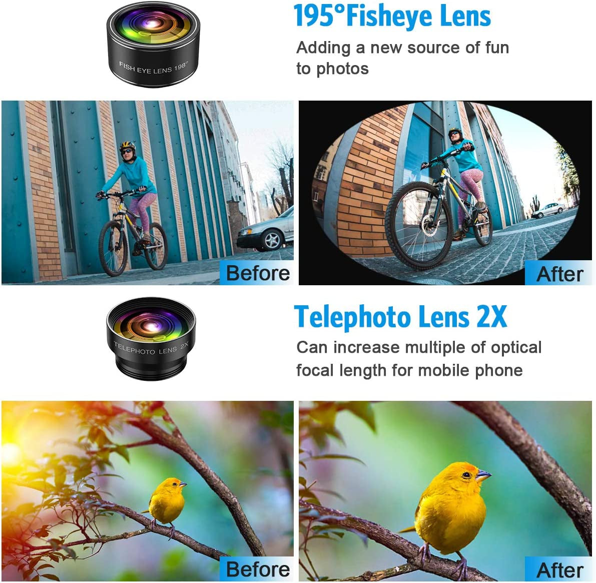 (Newest) Phone Camera Lens, 9 in 1 Lens Kit, Zoom Lens, 0.36X Wide Angle Lens + 0.63X Wide Lens + 15X Macro Lens + 20X Macro Lens + Fisheye Lens + CPL + Starburst Lens Telephoto Lens for Smartphone  Criacr   