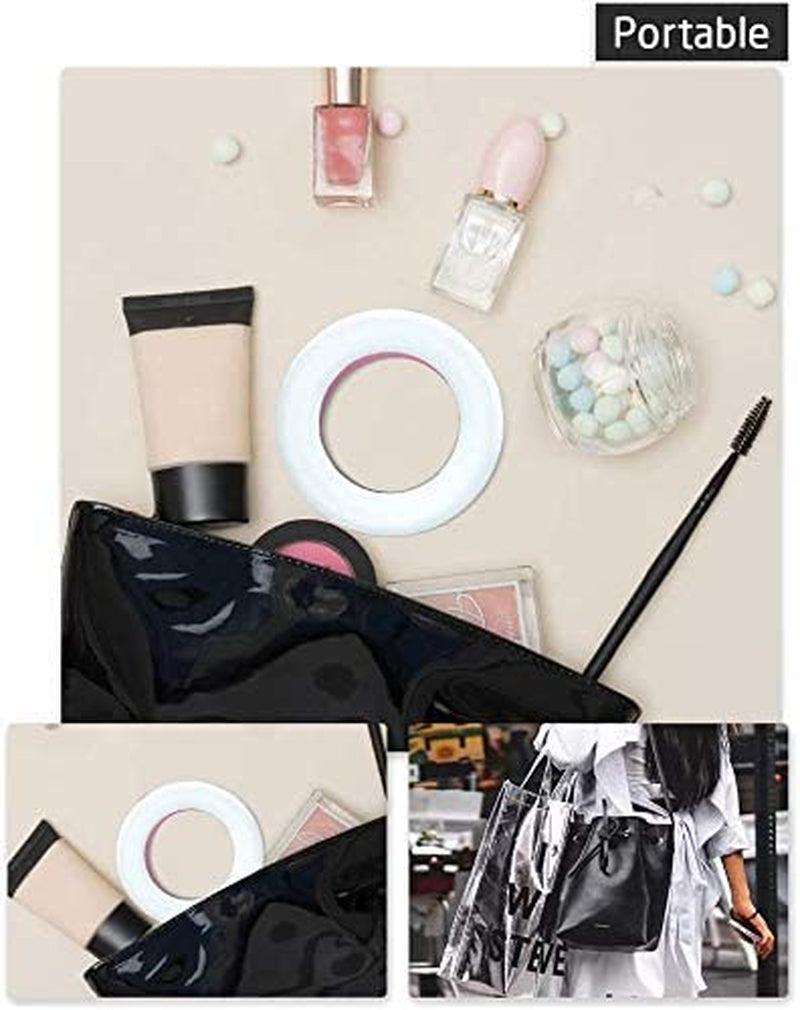 XINBAOHONG Selfie Ring Light Rechargeable Portable Clip-On Selfie Fill Light with 40 LED for Smart Phone Photography, Camera Video, Girl Makes Up  XINBAOHONG   