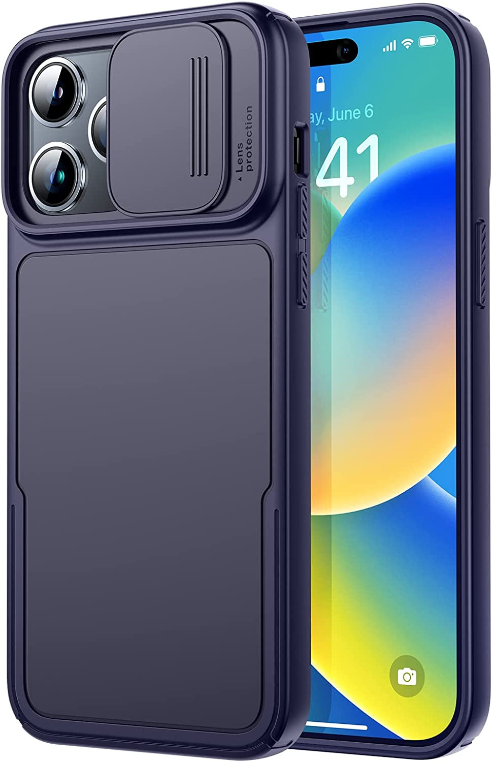 Humixx [5 in 1 Shockproof for Iphone 14 Pro Max Case, [2X Screen Protector + 2X Lens Protector] [Military Drop Protection] Silicon Slim Thin Translucent Matte Iphone 14 Pro Max Phone Case 6.7'' Black  Humixx   