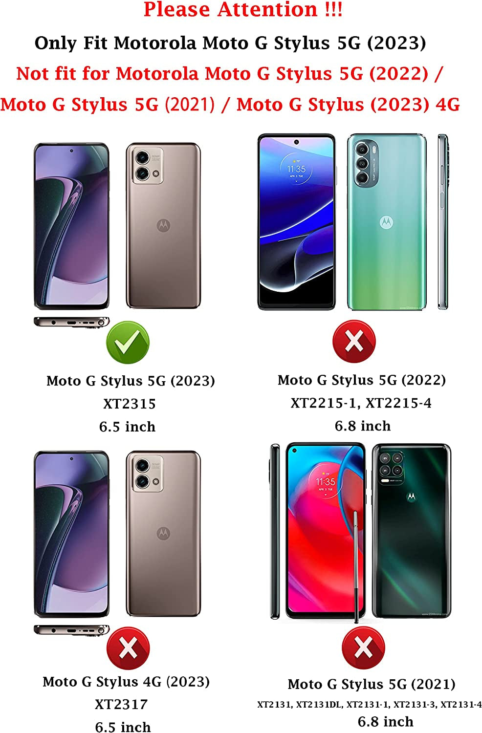 For Moto G Stylus 5G 2023 Case: Dual Layer Protective Heavy Duty Cell Phone Cover Shockproof Rugged with Screen Protector - Military Protection Bumper Tough - Motorola Moto G Stylus 5G 2023, Purple  Jinxian Co., Ltd.   