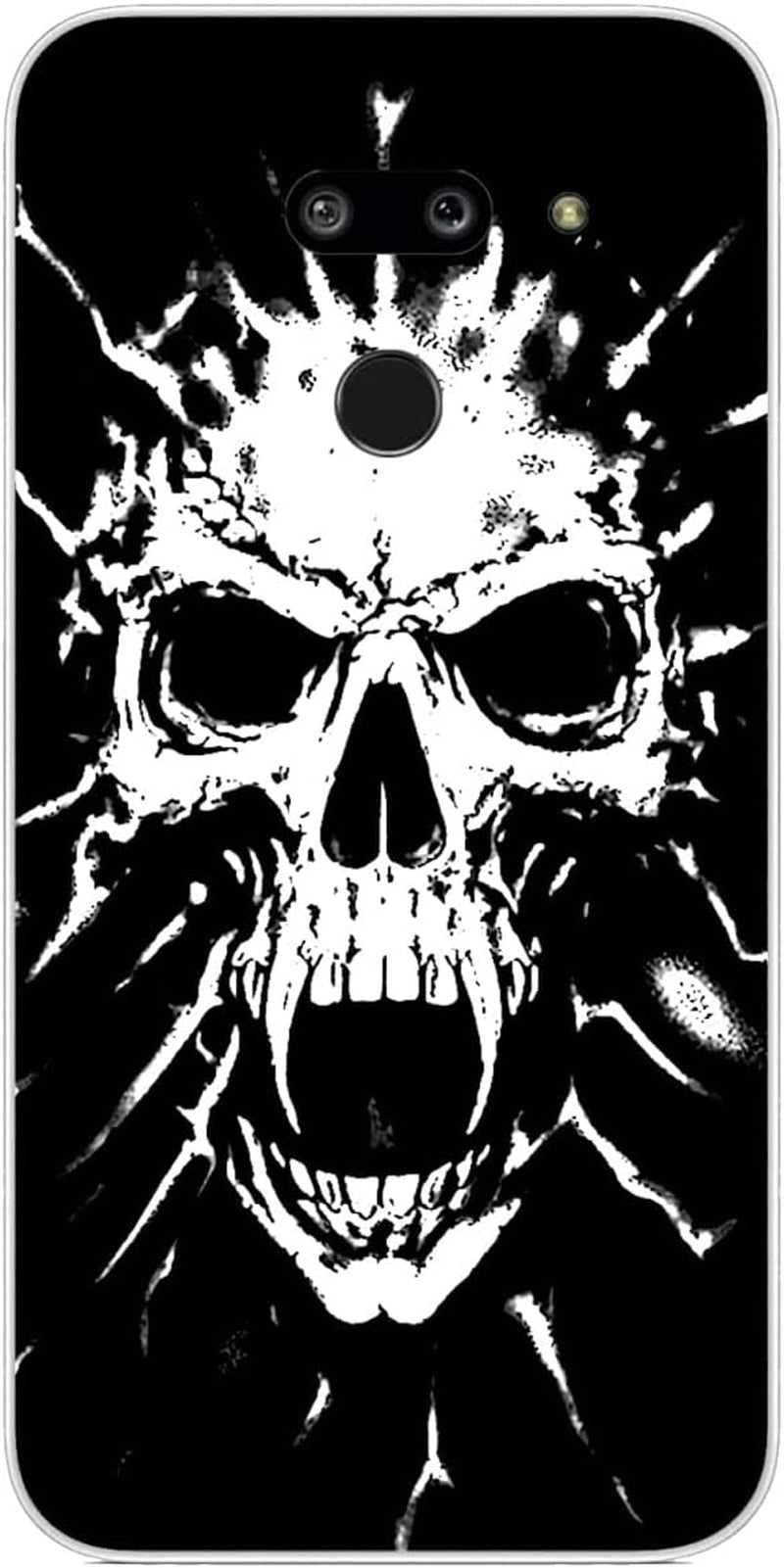 Compatible with LG G8 | LG G8 Thinq Case Cool Skull 556 Kids Girls Women Man Soft Flexible TPU Silicone Phone Case Clear  PTGVCTA Cool Skull 916  