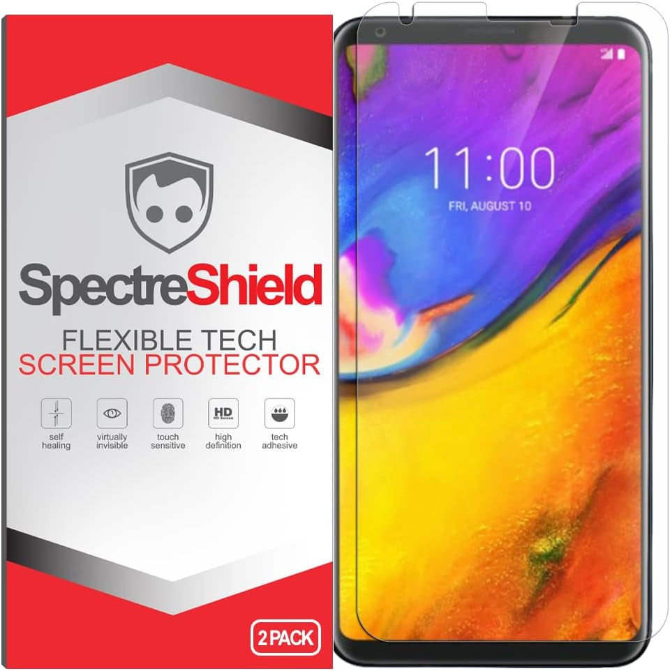 Spectre Shield (2-Pack Screen Protector for LG G8 Thinq (6.1" Inch) Screen Protector Case Friendly Accessories Flexible Full Coverage Clear TPU Film  Spectre Shield 6" Inch  