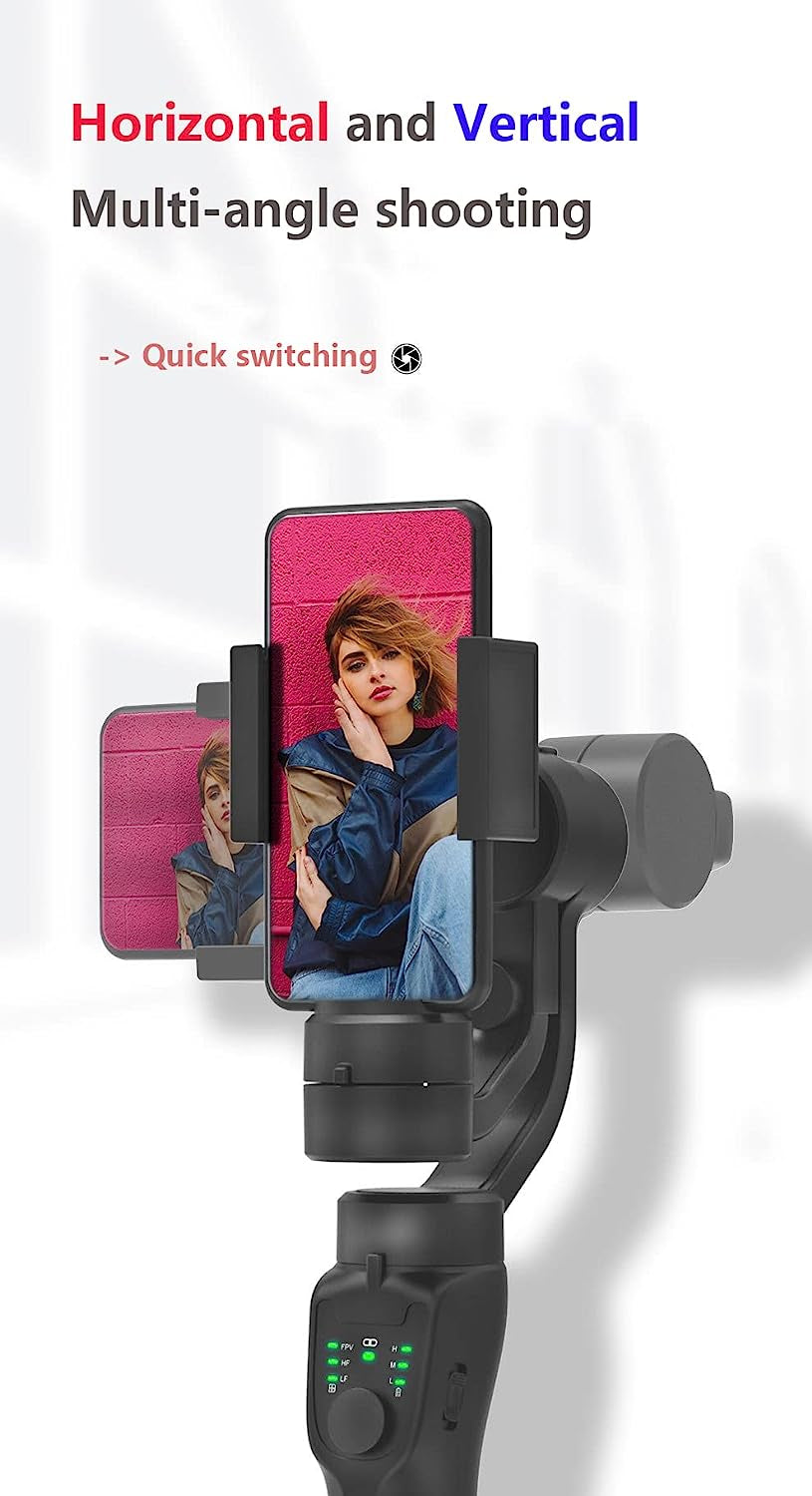 3 Axis Gimbal Stabilizer for Smartphone with Tripod,Foldable Phone Gimbal for Android and Iphone 14 PRO MAX, Stabilizer for Video Vlog Live Streaming  CYKE   