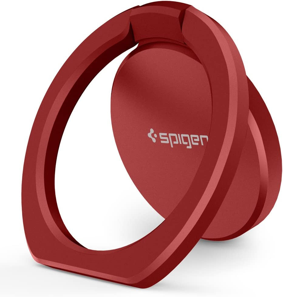 Spigen Style Ring 360 Cell Phone Ring/Phone Grip/Stand/Holder for All Phones and Tablets Compatible with Magnetic Car Mount - Champagne Gold  Spigen Red  
