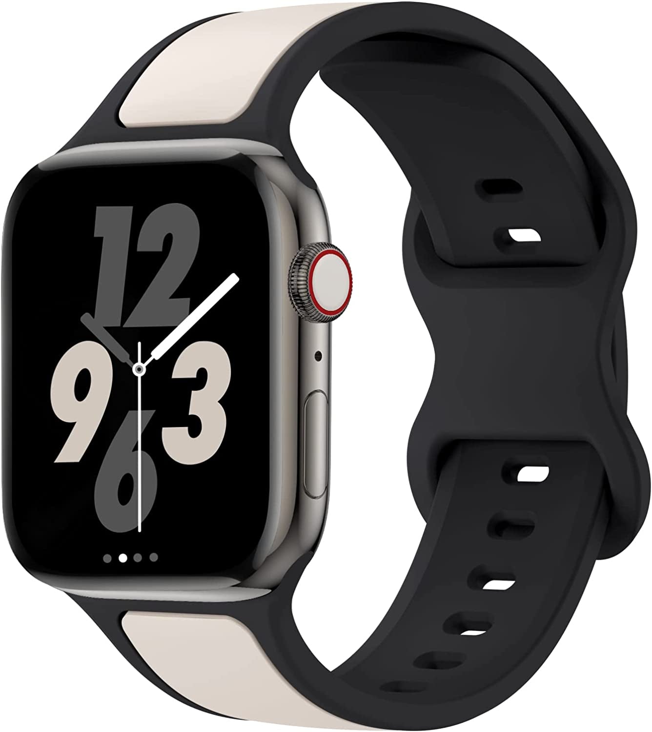 Acrbiutu Two-Toned Dual Color Bands Compatible with Apple Watch 38Mm 40Mm 41Mm 42Mm 44Mm 45Mm 49Mm, Replacement Soft Silicone Sport Strap for Iwatch Series Ultra 8/7/6/5/4/3/2/1 SE Women Men  Acrbiutu   