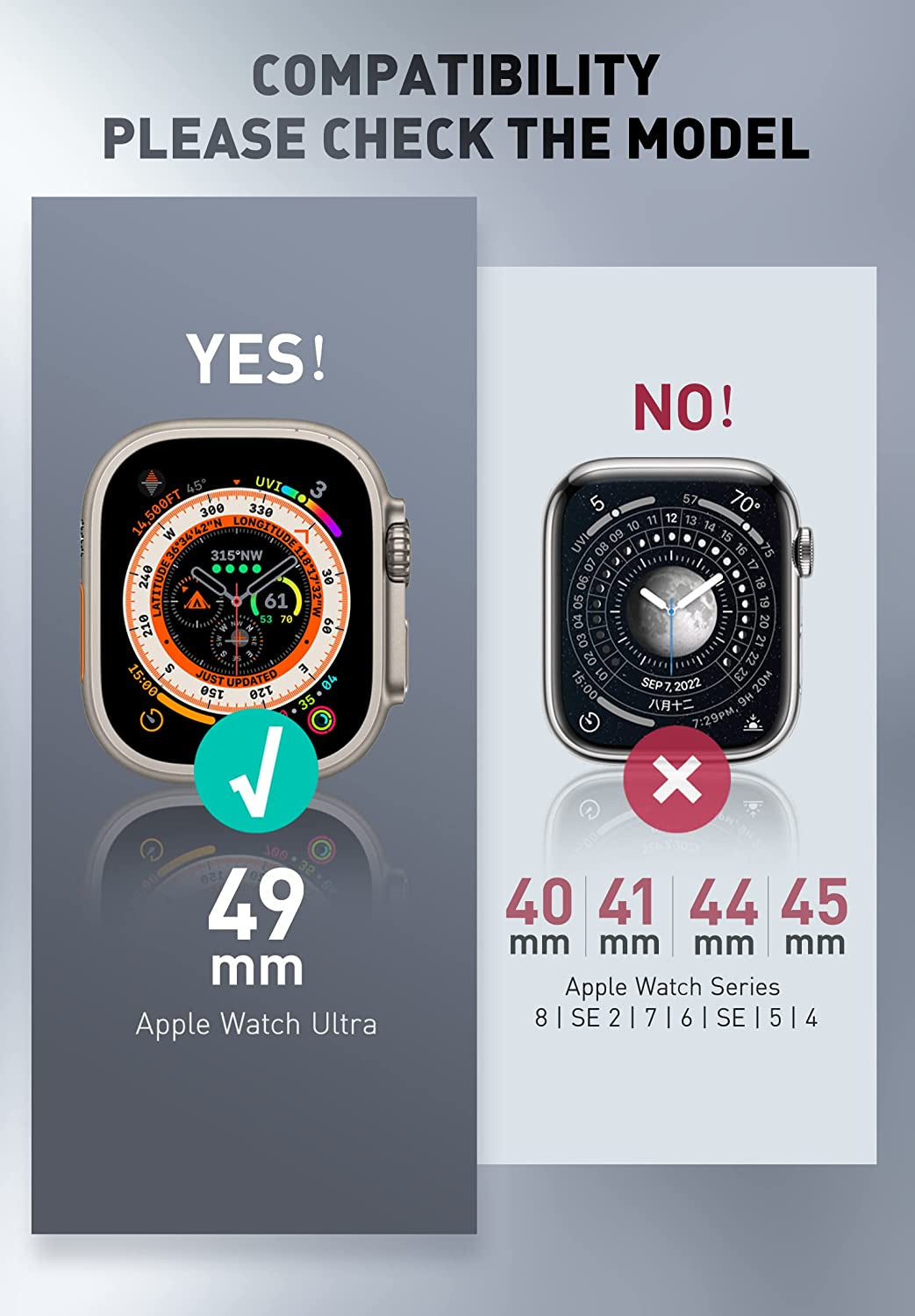 I-Blason Armorbox Compatible with Apple Watch Ultra Band [49Mm] for Apple Watch Ultra, Rugged TPU Watch Band & 2-Pack Bumper Cases [Built-In Tempered Glass Screen Protector] (Black, 49Mm)  i-Blason   