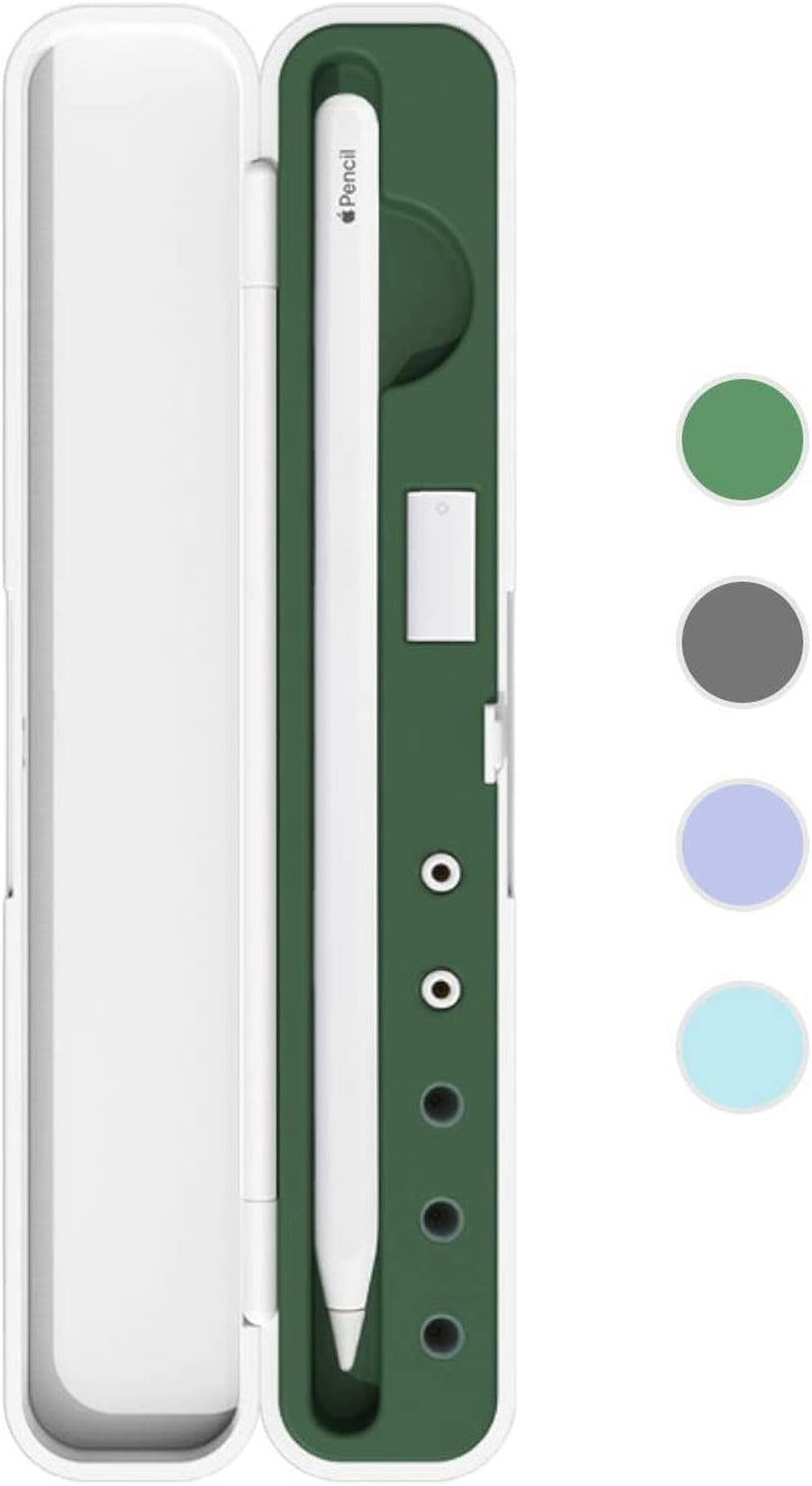 Carrying Case for Apple Pencil 2Nd Gen and 1St Generation - Storage Box with Lid for Apple Pencil - Pen Protective Case for Ipad Pencil - Holder Accessories - Shock-Absorption (Purple)  Meowster Olive Green  