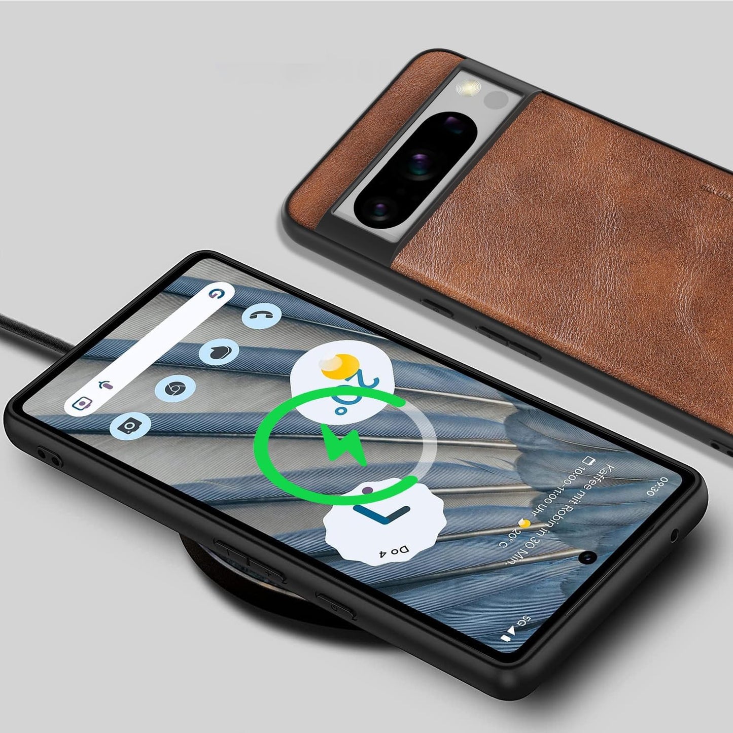 X-Level Google Pixel 8 Pro Case, Thin Slim Premium PU Leather Soft TPU Bumper Shockproof Protective Phone Cover for Google Pixel 8 Pro 2023 (Brown)  X-level   