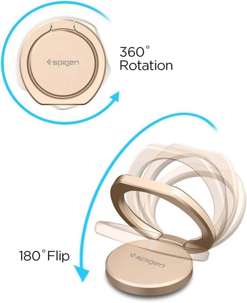 Spigen Style Ring 360 Cell Phone Ring/Phone Grip/Stand/Holder for All Phones and Tablets Compatible with Magnetic Car Mount - Champagne Gold  Spigen   