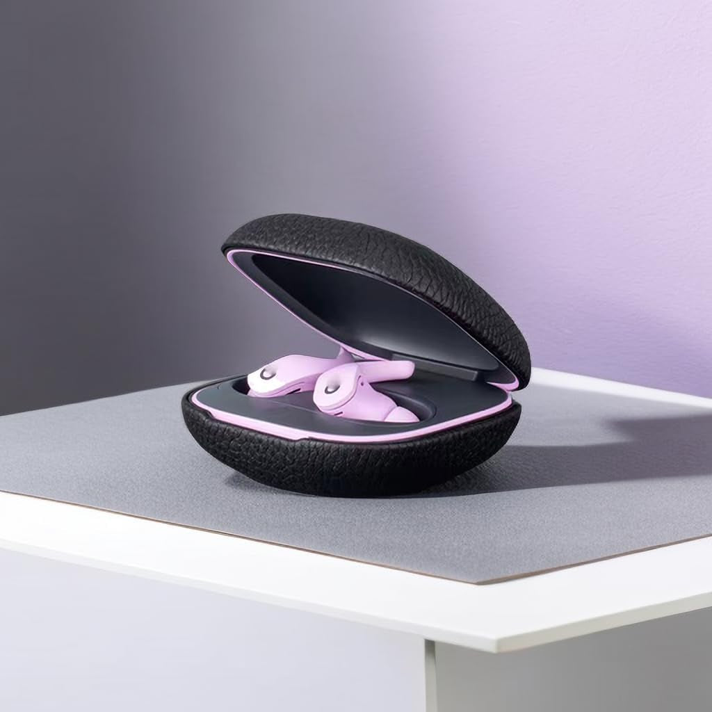 Case Cover for Beats Fit Pro Wireless Earbuds Leather Full Body Protective Case Anti-Lost Shockproof Waterproof Compatible with Beats Fit Pro (Black)  Keminsung   