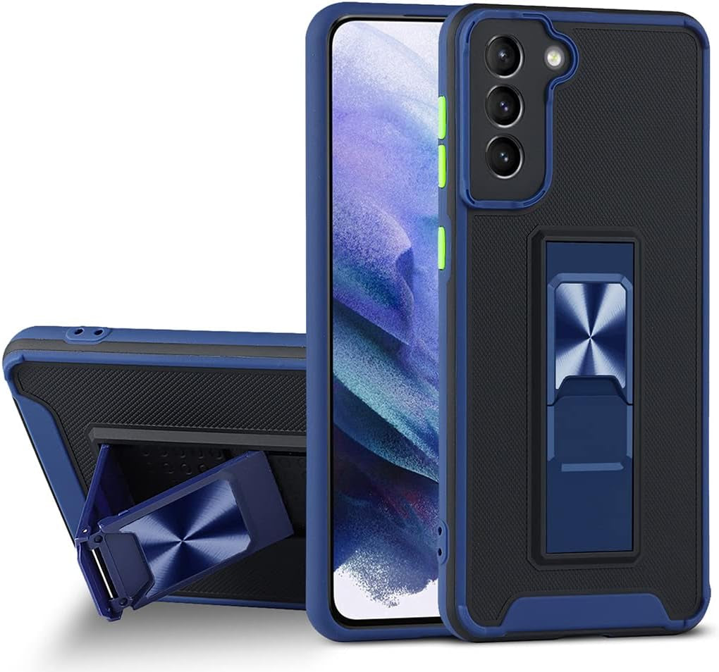 Vokuha for Galaxy S21 plus Case,Samsung S21 + Case, Cute Clear Gradient Slim Shockproof Soft Flexible TPU Back Phone Protective Cover for Samsung Galaxy S21 plus 5G (Black/Gold)  Vokuha Heavy Blue  