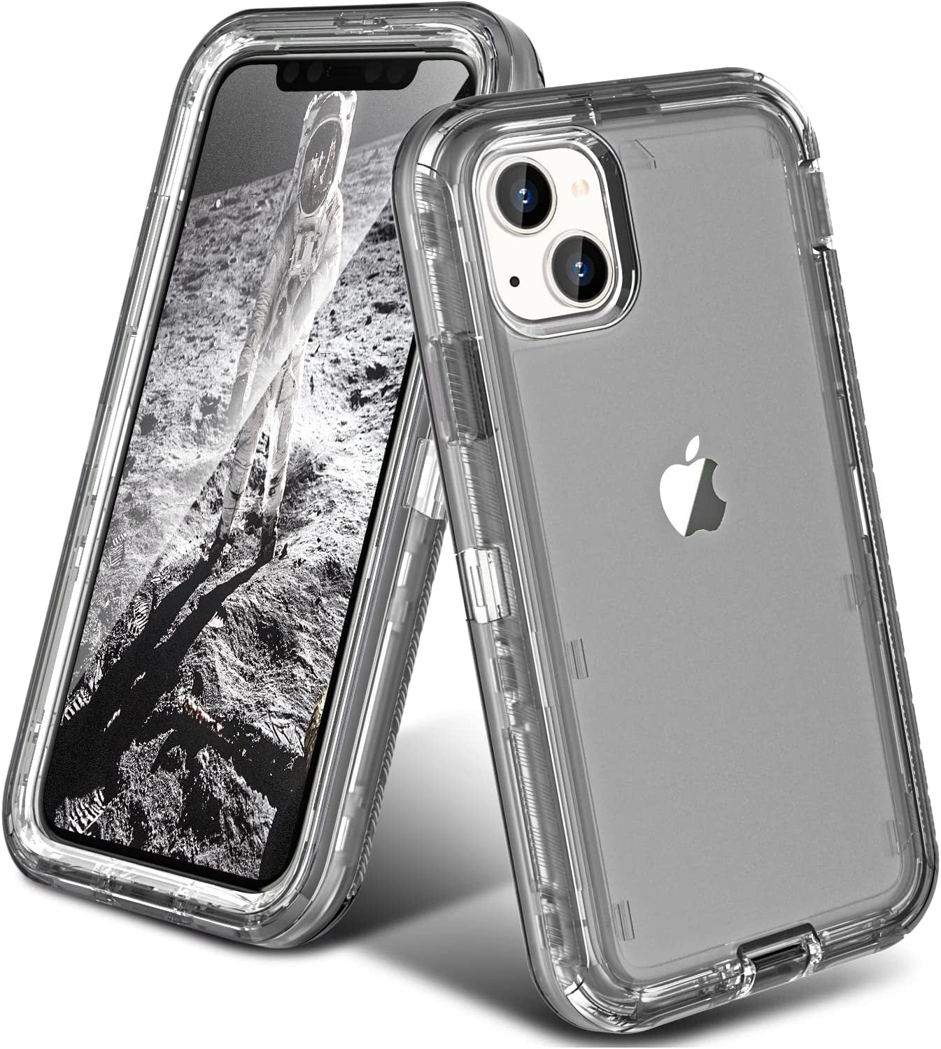 Oribox for Iphone 13 Case Black, [10 FT Military Grade Drop Protection], Soft-Touch Finish of the Liquid Silicone Exterior Feels, Heavy Duty Shockproof Anti-Fall Case for Iphone 13,6.1 Inch, Black  ORIbox Crystal Gray iPhone 13 
