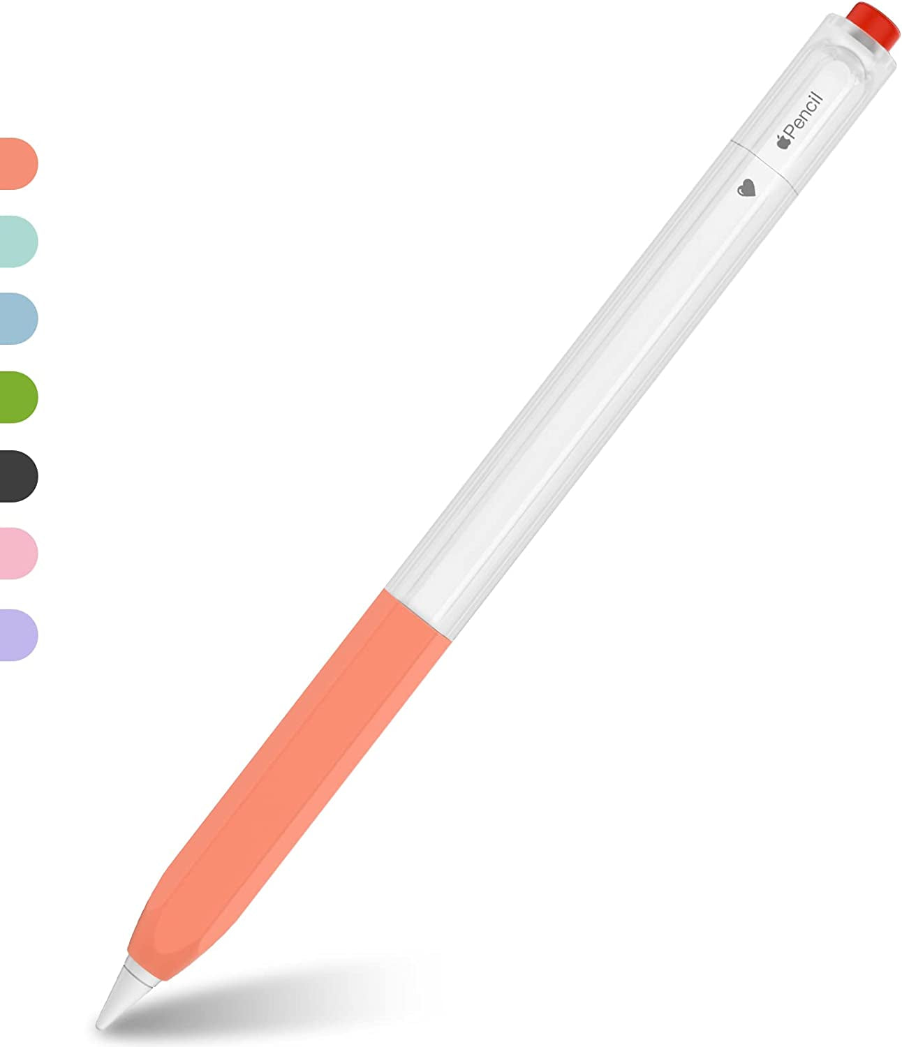 NIUTRENDZ Classic Hexagon Case for Apple Pencil 2Nd Generation Cover Sleeve Skin Accessories Translucent Design Compatible with Magnetic Charging and Double Tap (Apple Pencil 2Nd Generation, Purple)  NIUTRENDZ Orange  