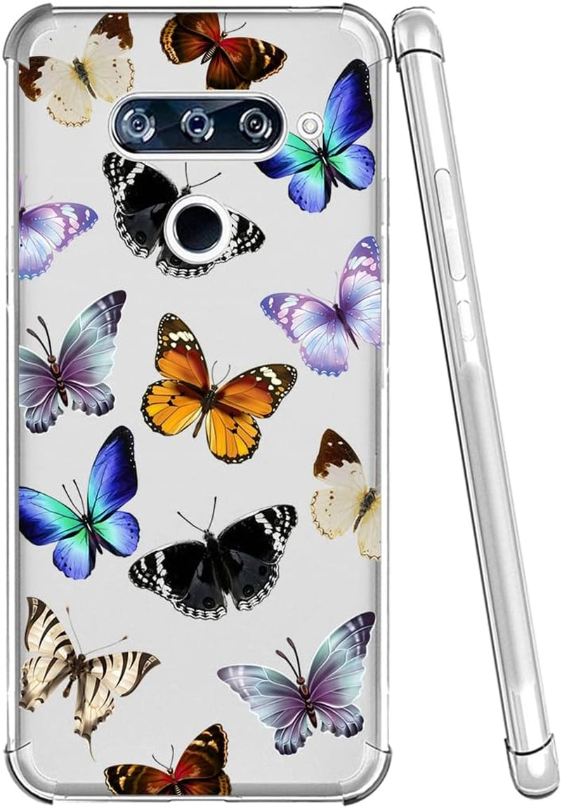 Yerebel Case for LG V40/V40 Thinq Case V405UA0 Cute Case, Clear Flexible Bumper TPU Soft Rubber Silicone Cover Phone Case for LG V40 Thinq (Butterfly)  Yerebel   