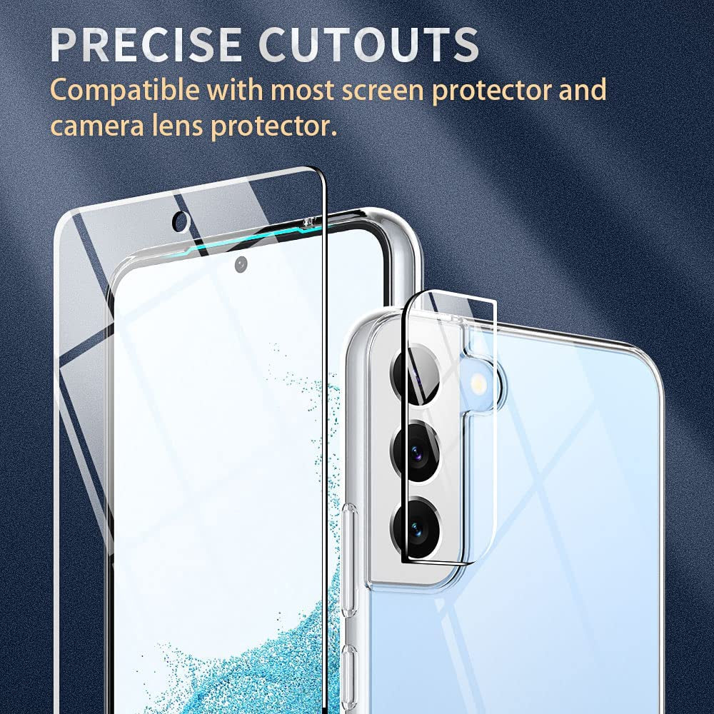 Bokoo Crystal Clear Samsung Galaxy S22 plus Case.Soft Slim Fit Transparent Plastic TPU Protective Silicone Cover Phone Cases for Samsung Galaxy S22 plus [Slim Thin & Comfort Grip] [Shockproof]  bokoo   