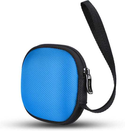 Portable Carrying Case Compatible for Powerbeats Pro Case Cover, ANKASI Hard Travel Protective Storage Cover Case Nylon Accessories Bag with Lanyard/For Beats Powerbeats Pro 2019 (Blue)  ANKASI   