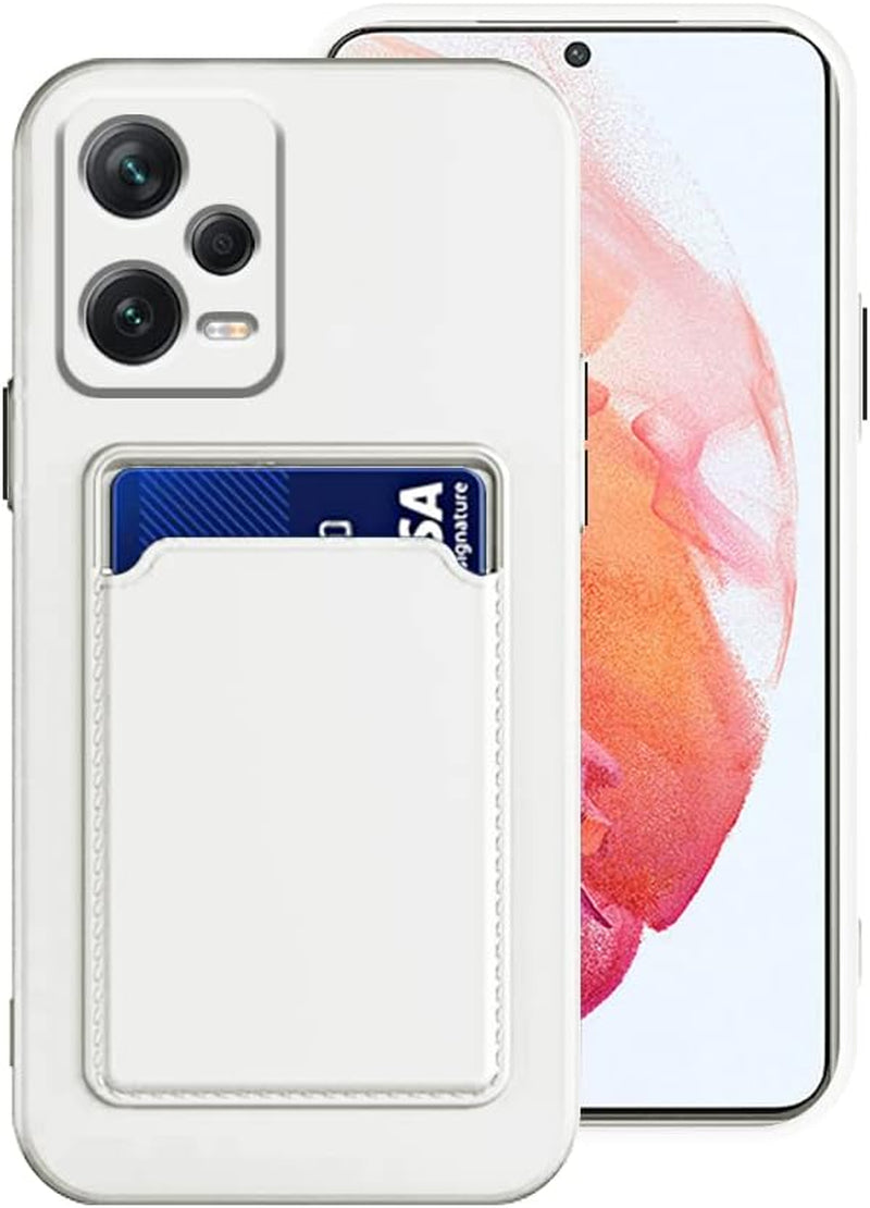 Tiwinxing Compatible with Redmi Note 12 Pro plus Case with Card Holder Shockproof Phone Cases for Xiaomi Redmi Note 12 Pro plus Anti-Scratch Silicone TPU Redmi Note 12 Pro plus Cases (Grey)  Tiwinxing White  