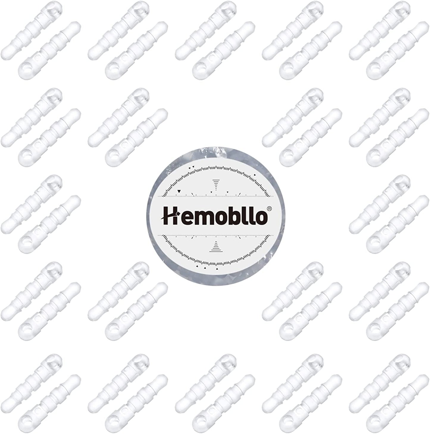 Hemobllo anti Dust Plugs - 100 Pcs Cell Phone Dust Plug Charm with Hole Headphone Jack Covers Dust Protector Cap Compatible for 3.5Mm Earphone Jack (Transparent)  Hemobllo   