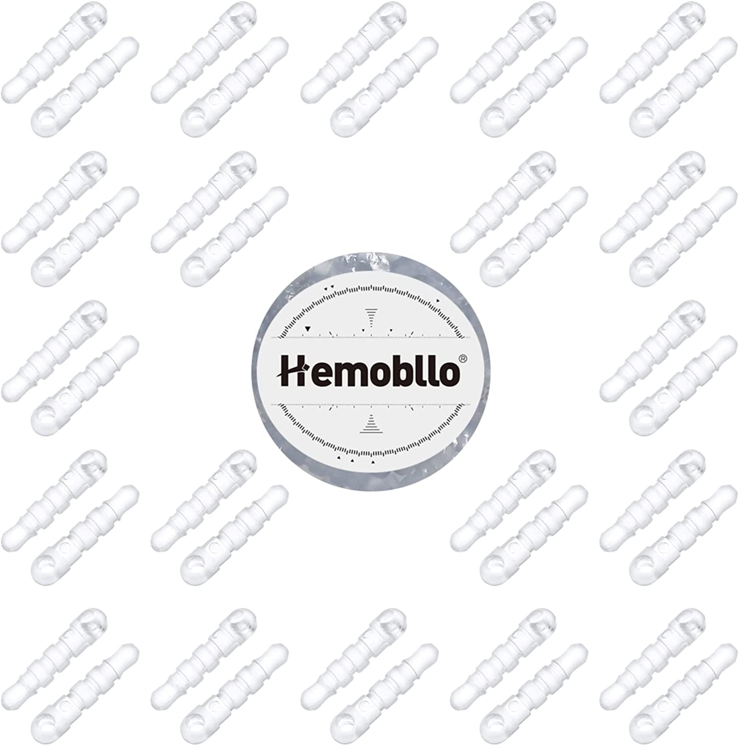 Hemobllo anti Dust Plugs - 100 Pcs Cell Phone Dust Plug Charm with Hole Headphone Jack Covers Dust Protector Cap Compatible for 3.5Mm Earphone Jack (Transparent)  Hemobllo   